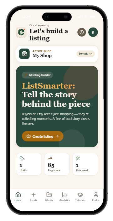 Your AI listing dashboard